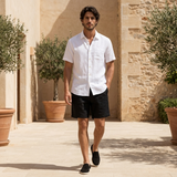 Men’s Linen Short Sleeve Shirt & Shorts Set