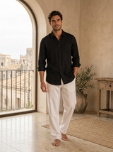 Men's Linen Long Sleeve Shirt
