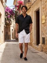 Men’s Linen Short Sleeve Shirt & Shorts Set