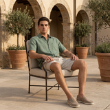 Men’s Linen Short Sleeve Shirt & Shorts Set