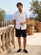 Men’s Linen Short Sleeve Shirt & Shorts Set