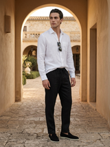 Men’s Linen Long Sleeve Shirt & Trousers Set
