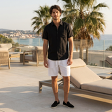 Men’s Linen Short Sleeve Shirt & Shorts Set