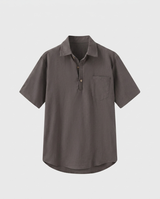 Men's Short Sleeve Linen Polo Shirt