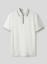 Men’s Cotton Quarter-Zip Polo Shirt