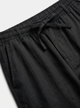 Men's White Linen Tailored Shorts