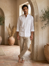 Men's Linen Long Sleeve Shirt