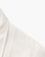Men's White Striped Cotton Long Sleeve Shirt