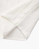 Men's White Striped Cotton Long Sleeve Shirt