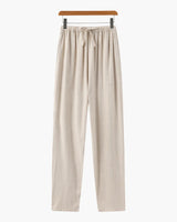 Women's Relaxed Linen Trousers - Neutral