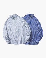 Men's Striped Cotton Short Sleeve Shirt