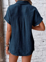 Montarello Women’s Textured Button-Up Summer Shirt