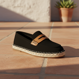 Men's Black Suede Espadrilles