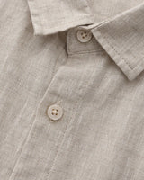 Men's Black Linen Short Sleeve Shirt