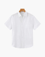 Men's Black Linen Short Sleeve Shirt