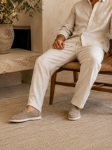 Women's Relaxed Linen Trousers - Neutral