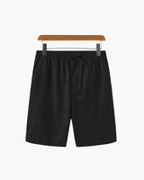 Men's White Linen Tailored Shorts