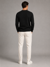 Men's Textured Crewneck Sweatshirt Light Gray