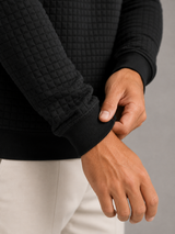 Men's Textured Crewneck Sweatshirt Light Gray