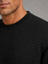 Men's Textured Crewneck Sweatshirt Light Gray