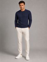 Men's Textured Crewneck Sweatshirt Light Gray