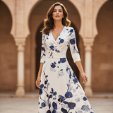Women's Floral Maxi Wrap Dress - Garden Print