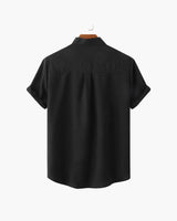 Men's Sage Linen Short Sleeve Button-Up Shirt