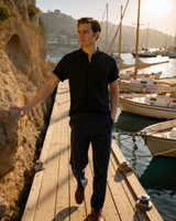 Men's Sage Linen Short Sleeve Button-Up Shirt