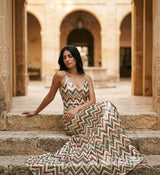 Women's Sequin Chevron Evening Maxi Dress