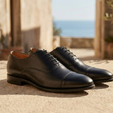 Men's Black Leather Oxford Shoes