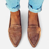 Women's Retro Pointed Toe Loafers