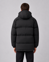 Men's Hooded Winter Puffer Jacket With High Neck