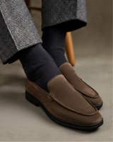 Men's Suede Loafers - Textured
