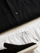 Men’s Linen Short Sleeve Shirt & Shorts Set