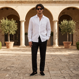 Men’s Linen Long Sleeve Shirt & Trousers Set