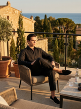 Men's Black Linen Shirt and Pants Set