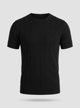 Men's Ribbed Short-Sleeve Knit Sweater