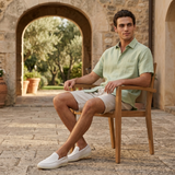 Men’s Linen Short Sleeve Shirt & Shorts Set