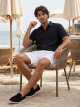 Men’s Linen Short Sleeve Shirt & Shorts Set