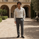 Men’s Linen Long Sleeve Shirt & Trousers Set