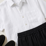 Men’s Linen Short Sleeve Shirt & Shorts Set