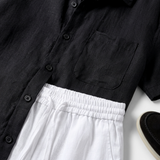 Men’s Linen Short Sleeve Shirt & Shorts Set