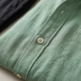 Men's Green Linen Shirt and Pants Set