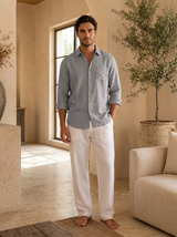 Men's Linen Long Sleeve Shirt
