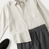 Men’s Linen Long Sleeve Shirt & Trousers Set