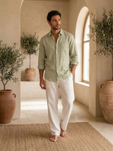 Men's Linen Long Sleeve Shirt