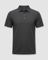 Men's Textured Cotton Polo Shirt