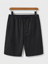 Men's White Linen Tailored Shorts
