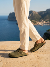 Men's Slip On Suede Clogs