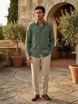 Men's Linen Long Sleeve Shirt